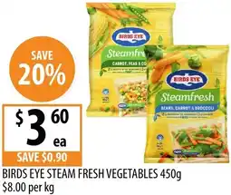 Supabarn Birds eye steam fresh vegetables offer