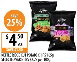 Supabarn Kettle ridge cut potato chips offer