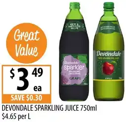 Supabarn Devondale sparkling juice offer