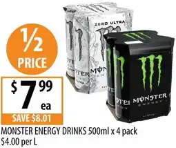 Supabarn Monster energy drinks offer