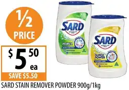Supabarn Sard stain remover powder offer