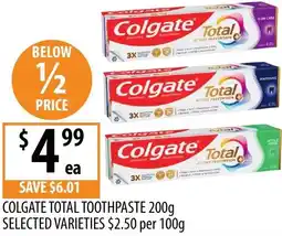 Supabarn Colgate total toothpaste offer