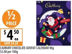 Supabarn Cadbury chocolate advent calendar offer