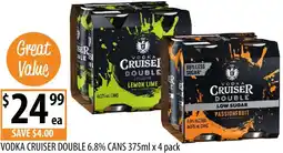 Supabarn Vodka cruiser double offer