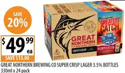 Supabarn Great northern brewing co super crisp lager offer