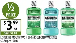 Supabarn Listerine mouth wash offer