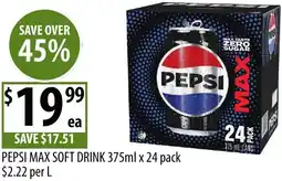Supabarn Pepsi max soft drink offer
