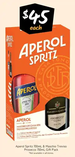 Cellarbrations Aperol Spritz & Maschio Treviso Prosecco Gift Pack offer