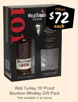Cellarbrations Wild Turkey 101 Proof Bourbon Whiskey Gift Pack offer