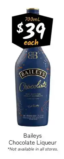 Cellarbrations Baileys Chocolate Liqueur offer