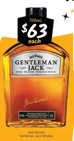 Cellarbrations Jack Daniel's Gentleman Jack Whiskey offer