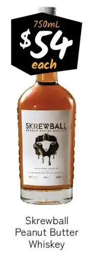 Cellarbrations Skrewball Peanut Butter Whiskey offer