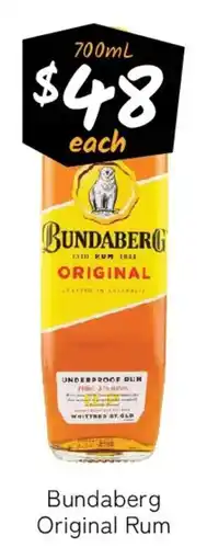 Cellarbrations Bundaberg Original Rum offer