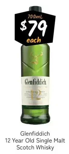 Cellarbrations Glenfiddich 12 Year Old Single Malt Scotch Whisky offer