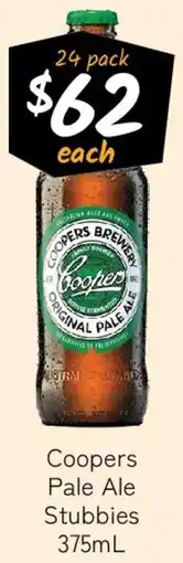 Cellarbrations Coopers Pale Ale Stubbies offer