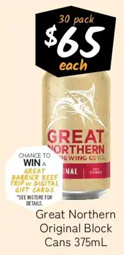 Cellarbrations Great Northern Original Block Cans offer