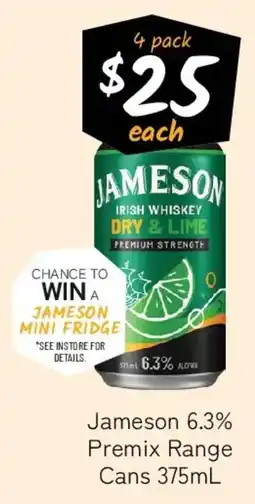 Cellarbrations Jameson 6.3% Premix Range Cans offer