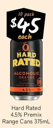 Cellarbrations Hard Rated 4.5% Premix Range Cans offer