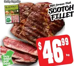 Farmer Jack's Wa grass fed scotch fillet offer