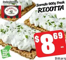 Farmer Jack's Borrello fresh ricotta offer