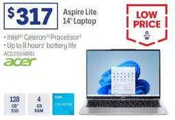 Officeworks Aspire Lite 14" Laptop offer