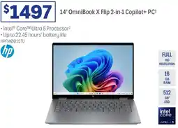 Officeworks 14" OmniBook X Flip 2-in-1 Copilot+ PC offer