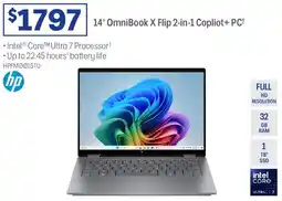 Officeworks 14" OmniBook X Flip 2-in-1 Copliot+PC offer
