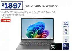 Officeworks Yoga 714" OLED 2-in-1 Copilot+ PC offer