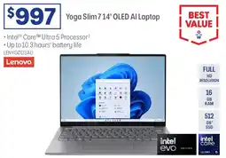 Officeworks Yoga Slim 714" OLED AI Laptop offer