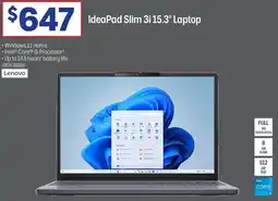 Officeworks IdeaPad Slim 3i 15.3" Laptop offer