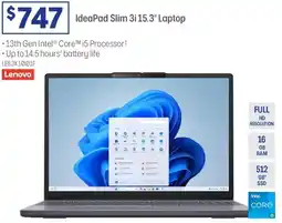 Officeworks IdeaPad Slim 3i 15.3" Laptop offer