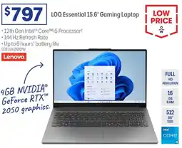 Officeworks LOQ Essential 15.6" Gaming Laptop offer