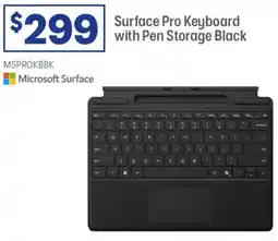 Officeworks Surface Pro Keyboard with Pen Storage Black offer