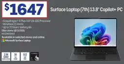 Officeworks Surface Laptop (7th) 13.8" Copilot+ PC offer