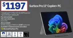 Officeworks Surface Pro 12' Copilot+ PC offer