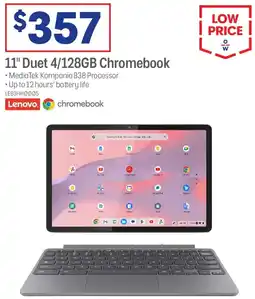 Officeworks 11" Duet 4/128GB Chromebook offer