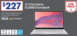 Officeworks 14" CX14 Celeron 4/128GB Chromebook offer