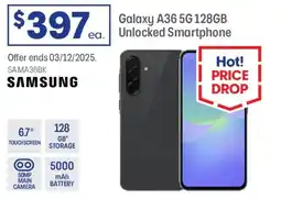 Officeworks Galaxy A36 5G 128GB Unlocked Smartphone offer