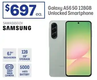 Officeworks Galaxy A56 5G 128GB Unlocked Smartphone offer