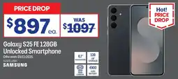 Officeworks Galaxy S25 FE 128GB Unlocked Smartphone offer