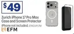 Officeworks Zurich iPhone 17 Pro Max Case and Screen Protector offer