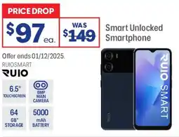Officeworks Smart Unlocked Smartphone offer