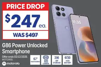 Officeworks G86 Power Unlocked Smartphone offer