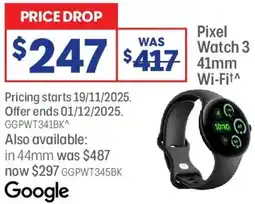Officeworks Pixel Watch 3 44mm Wi-Fit offer