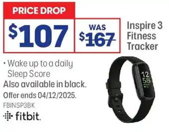 Officeworks Inspire 3 Fitness Tracker offer