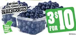 Farmer Jack's Wa grown punnets of blueberries offer