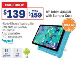 Officeworks 10" Tablet 4/64GB with Bumper Case offer