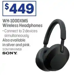 Officeworks WH-1000XM5 Wireless Headphones offer