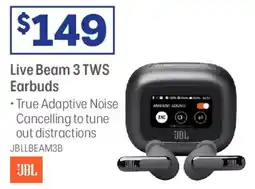Officeworks Live Beam 3 TWS Earbuds offer