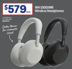 Officeworks WH-1000XM6 Wireless Headphones offer